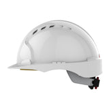 JSP EVO®3 Safety Helmet - Wheel Ratchet - Vented - White