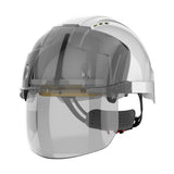JSP EVO® VISTAshield® Safety Helmet with Integrated Faceshield - Vented - White / Smoke
