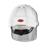 JSP EVO® VISTAshield® Safety Helmet with Integrated Faceshield - Vented - White / Smoke