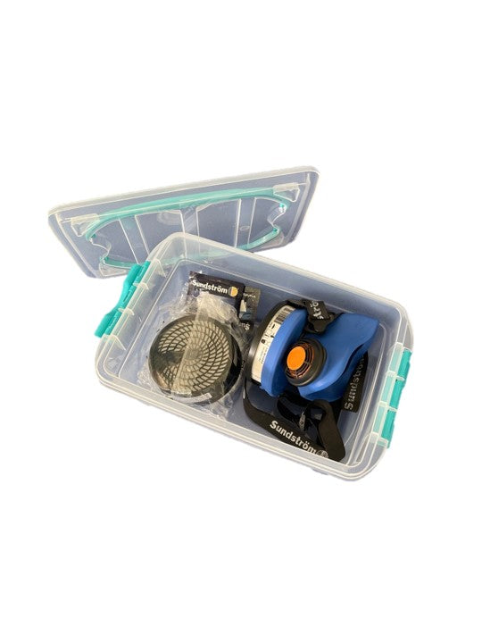 Small Half Mask Storage Box with Lid & Handles 5 Litre (Clear)