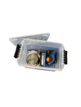 Half Mask Storage Box with Lid & Handles 7 Litre (clear)