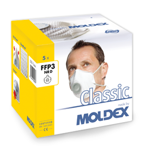 MOLDEX 2555 FFP3 VALVED DUST MASK (BOX of 20 MASKS) DISPOSABLE