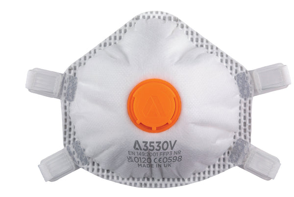 Alpha Solway 3530v P3 Disposable Pre-Formed Cup Shape Respirator (Box Of Five)